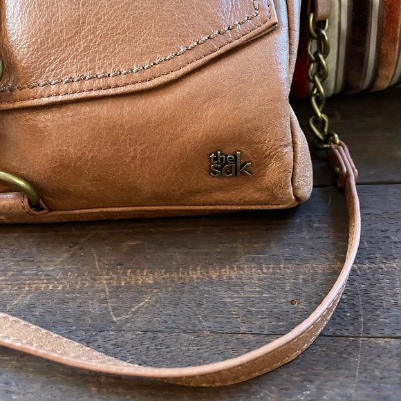THE SAK Cognac Leather Crossbody - Picture 2 of 16